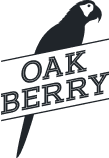 logo oakberry no bloco de parceria de negócios da stone