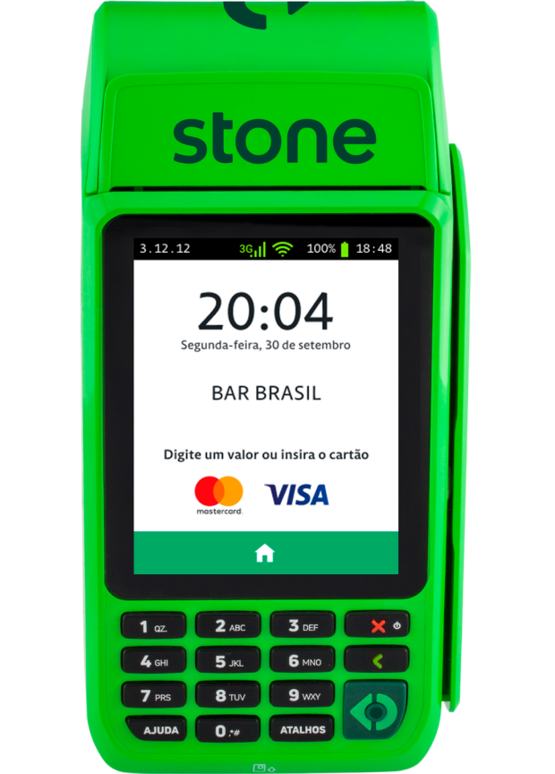 Maquininha De Cartão Crédito Débito E Pix Stone 3502