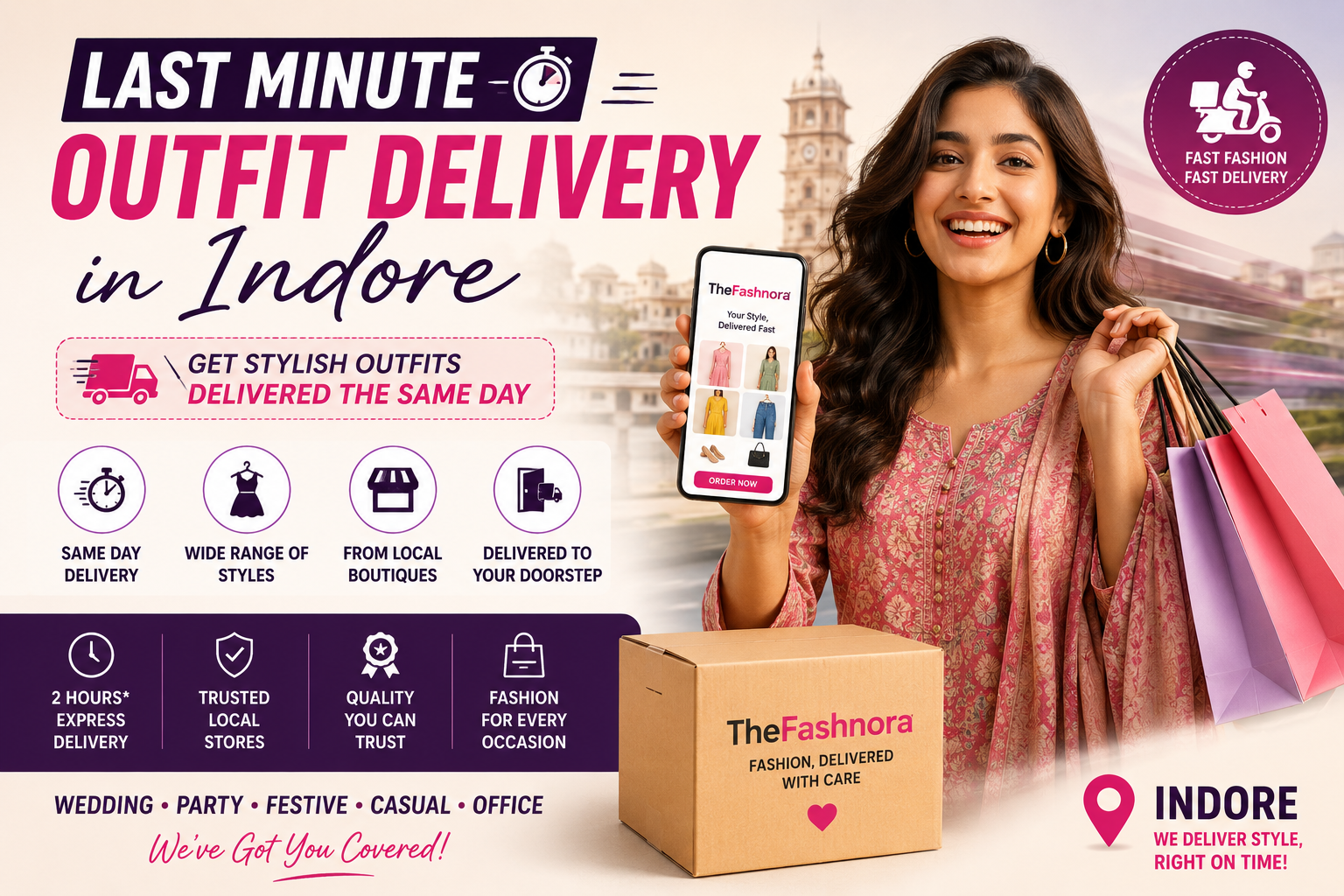 Last Minute Outfit Delivery in Indore – Get Stylish Outfits Delivered the Same Day