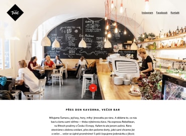 Náhled webu - Café Datel