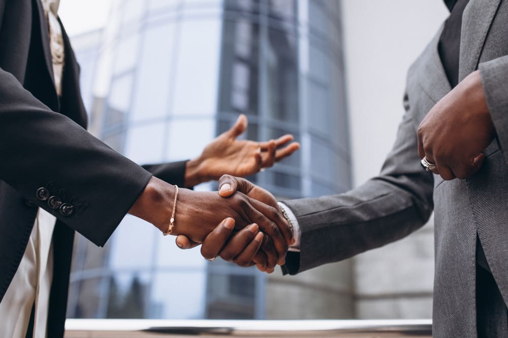 Business handshake partnership