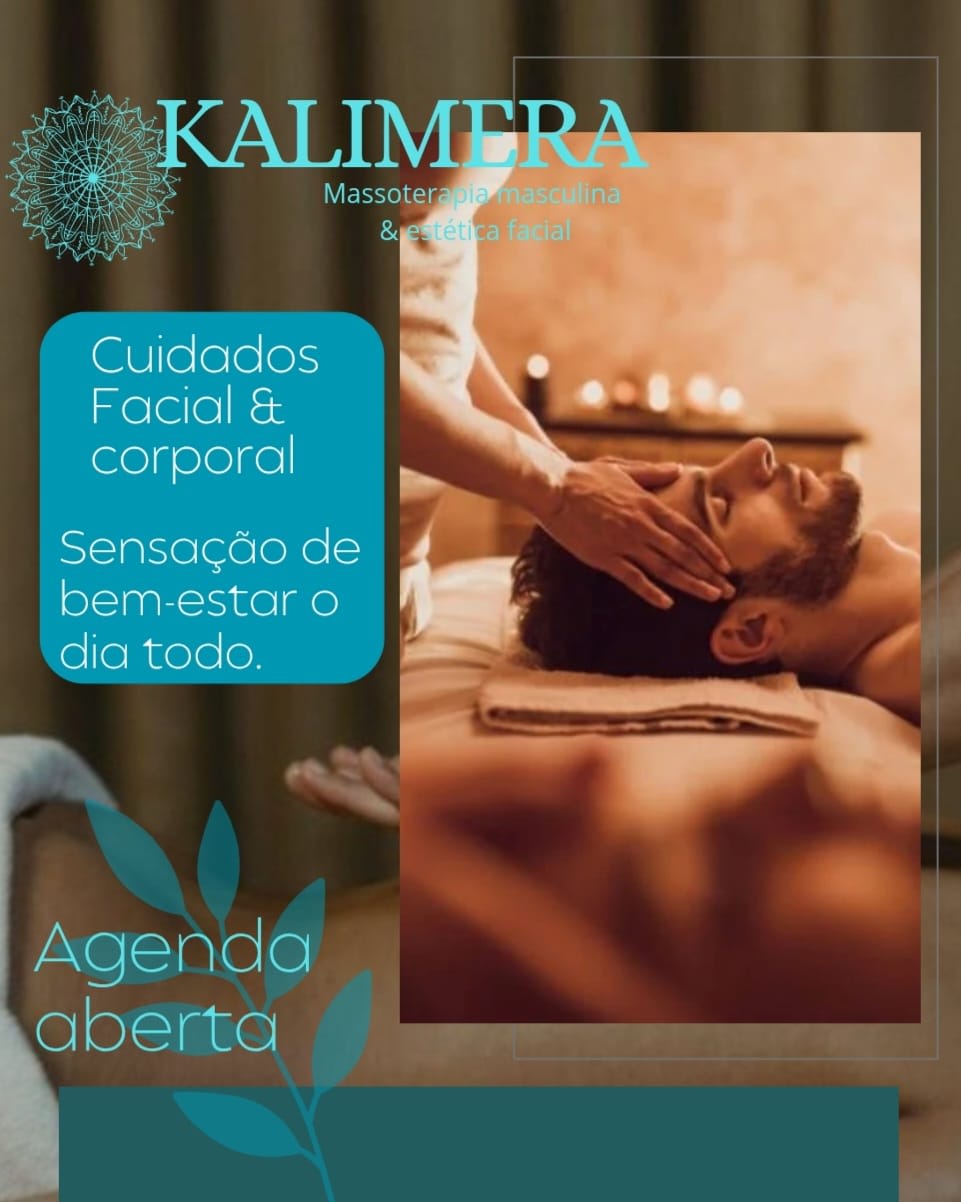 Ambiente de atendimento da KALIMERA Massoterapia Masculina, em Joinville