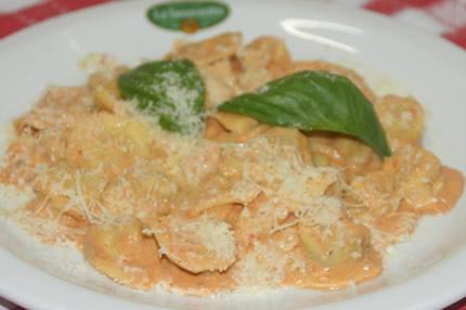 Detalhe de um prato da cozinha italiana do La Tavernetta, em Jaú