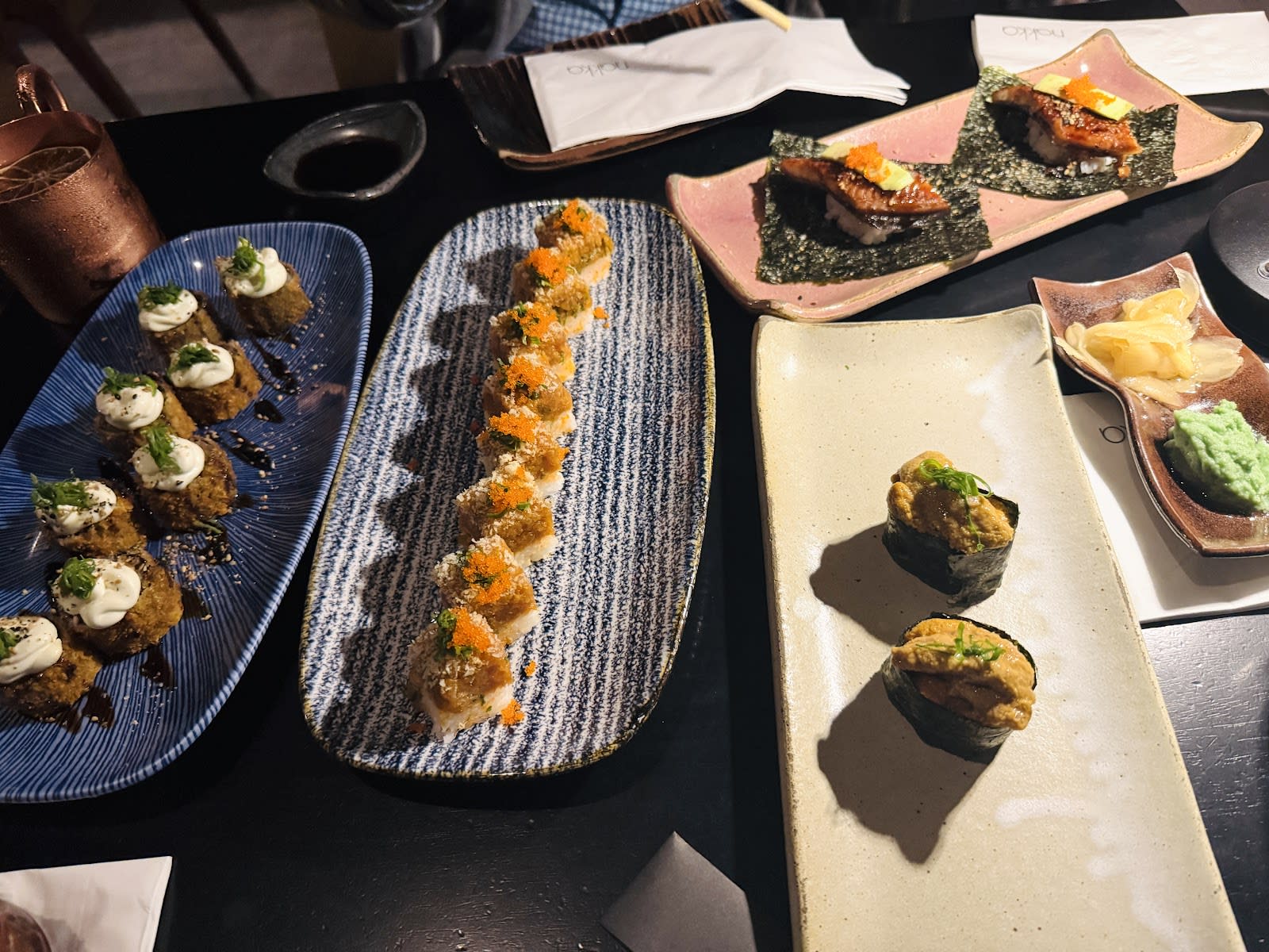 Pratos japoneses do Nakka Restaurante, São Paulo