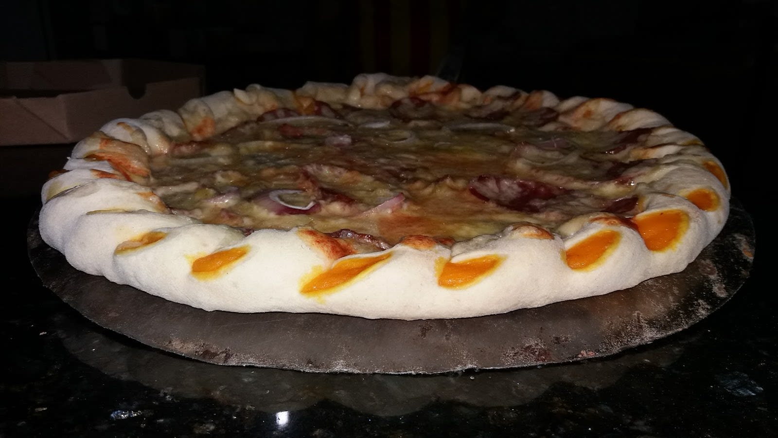 Pizza da Pizzaria Luzitalia, no Brejo de Beberibe, em Recife