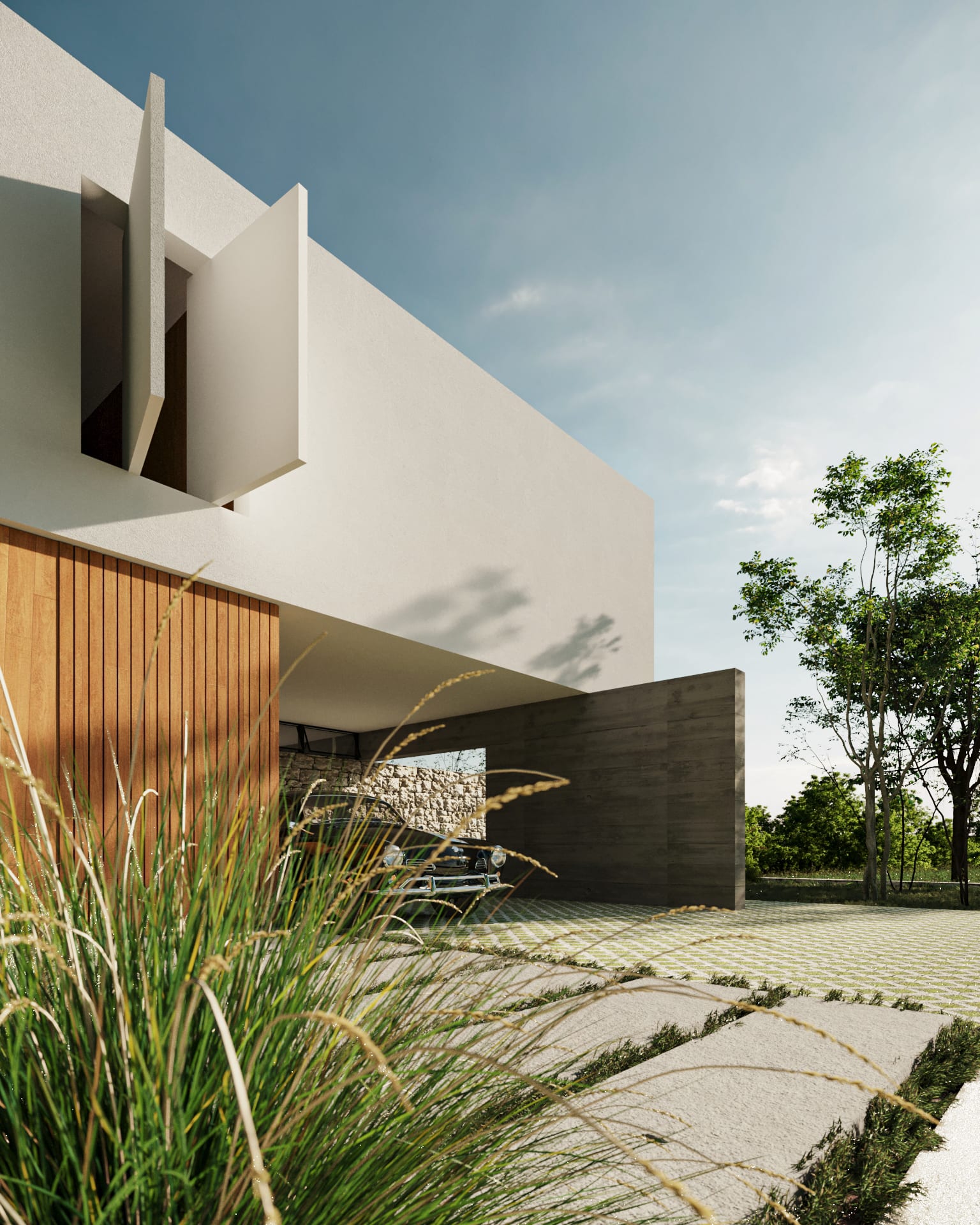 Espaço de convivência com marcenaria planejada pela Recife Arquitetos