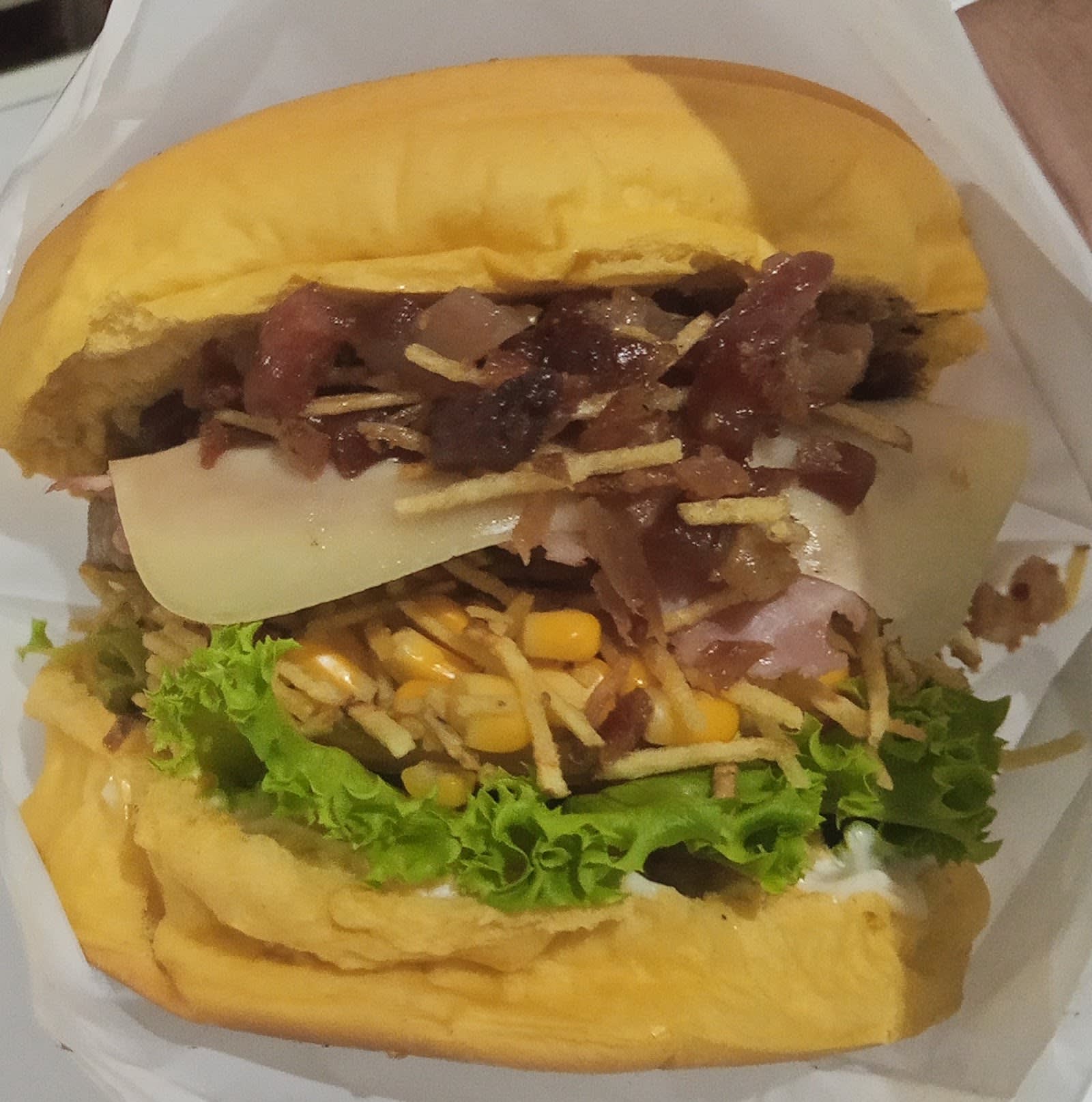 Hambúrguer do Cassio Sandubas em destaque, Lavras-MG