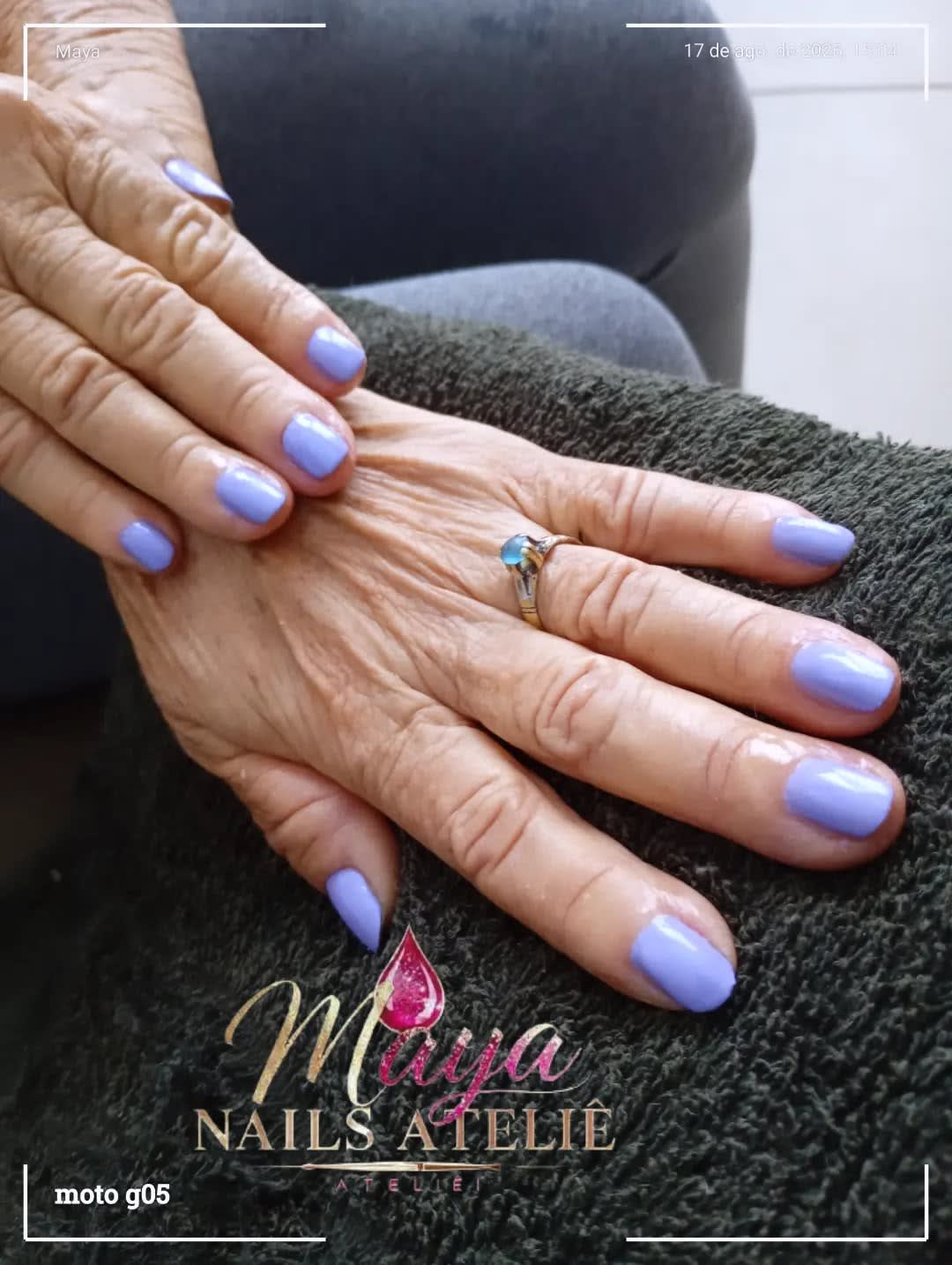 Trabalho de unhas finalizado no Studio Maya Nails Ateliê, em Santo André