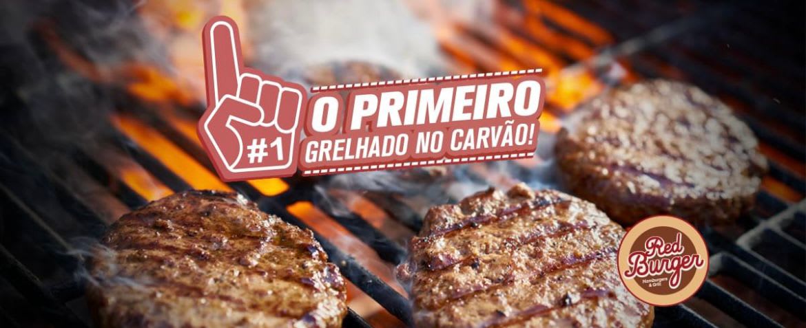 Hambúrguer do Red Burger Jaú com molho e ingredientes frescos