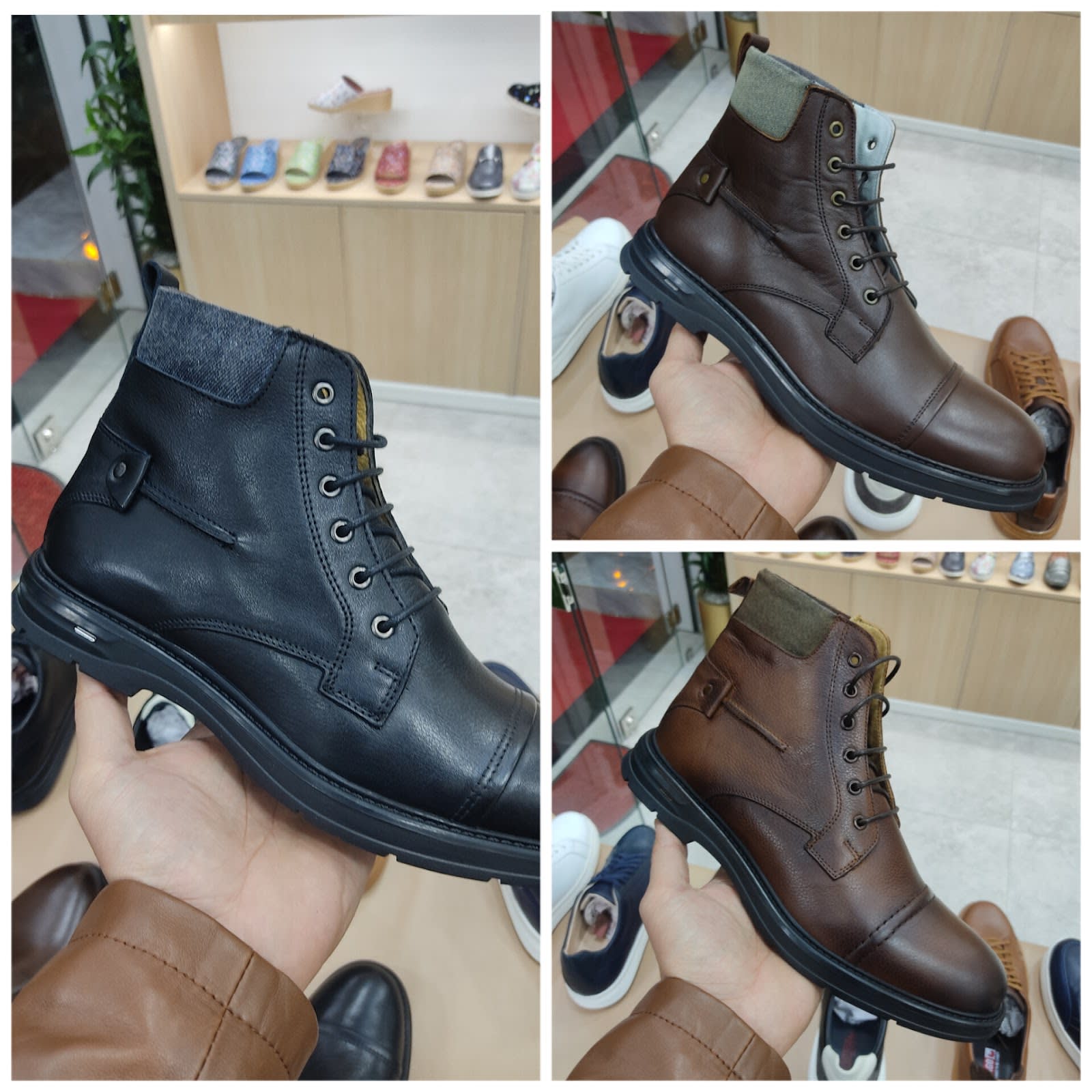 Modèle de chaussures Santiago Shoes en vitrine à Casablanca