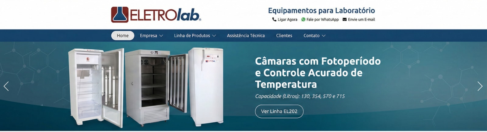 Linha de produtos Eletrolab para laboratório