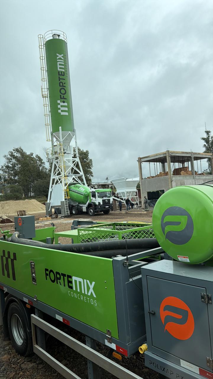 Frota e estrutura da Forte Mix Concretos, São Luiz Gonzaga, RS
