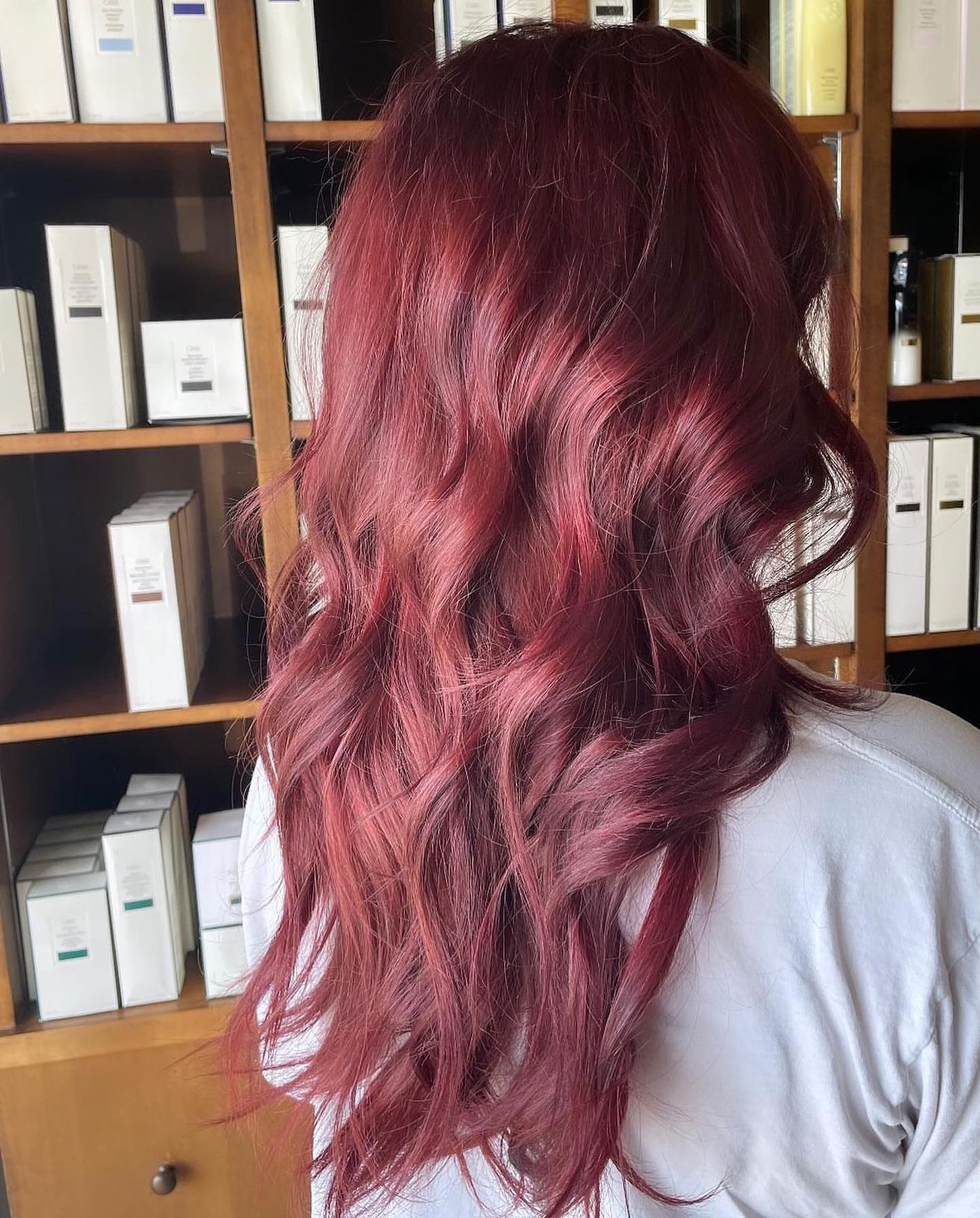 Guest's hair after a visit to Osgood O'Neil Salon in Dallas