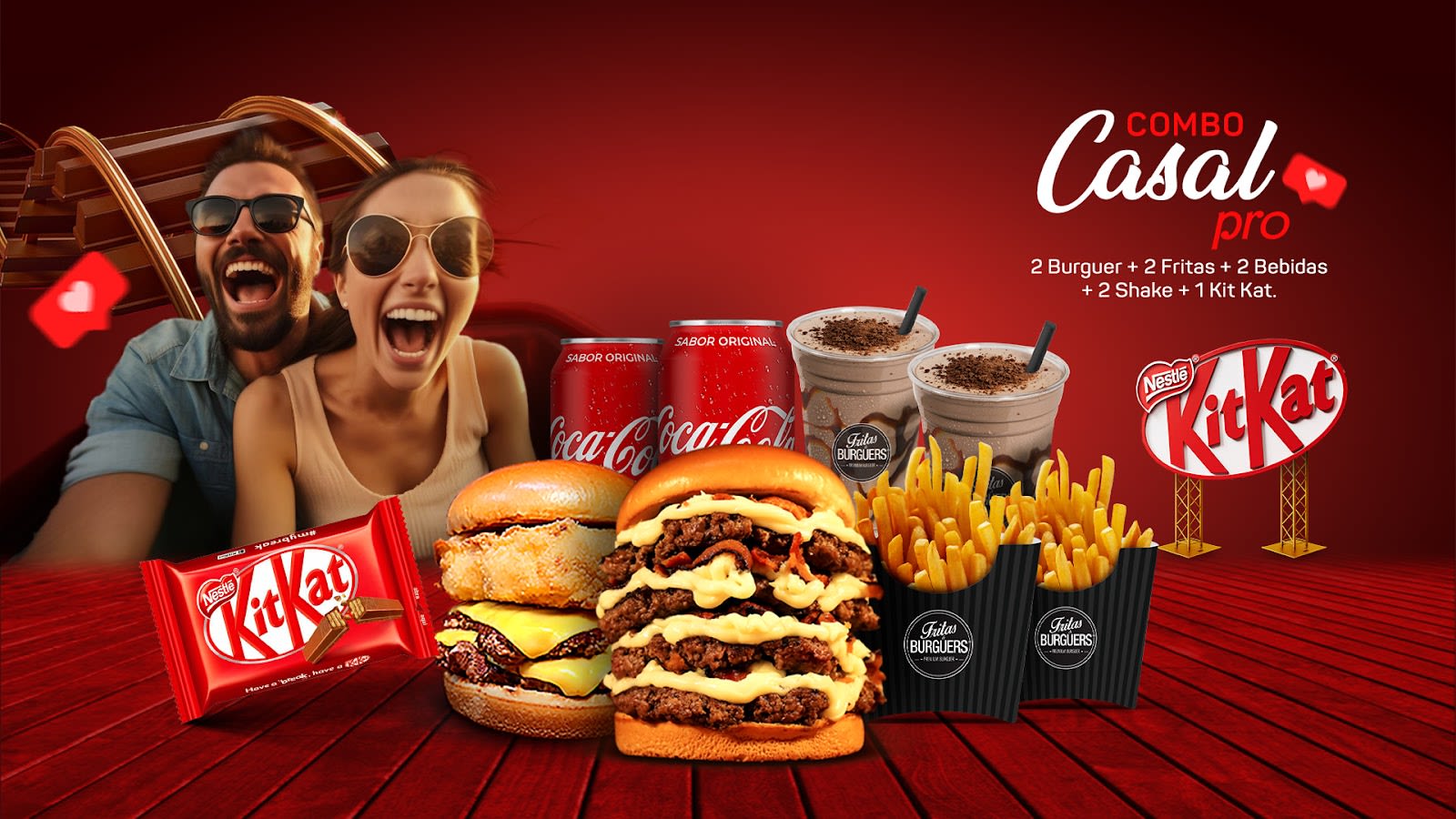 Hambúrguer artesanal do Fritas e Burguers em Jaú