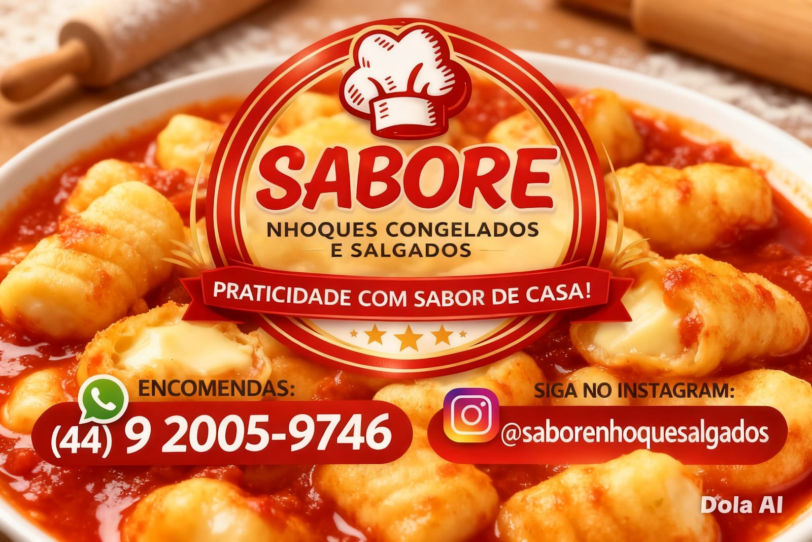 Nhoque artesanal da SABORE, Ubiratã