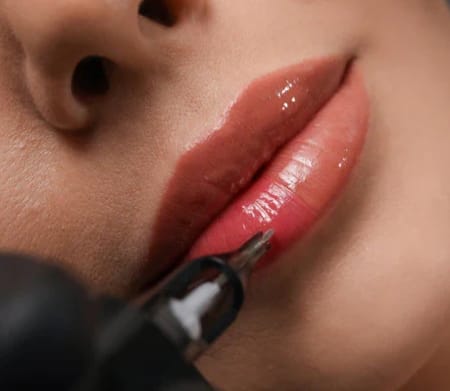 Sessão de estética facial em andamento na Adri Moraes Estética, em São José - SC