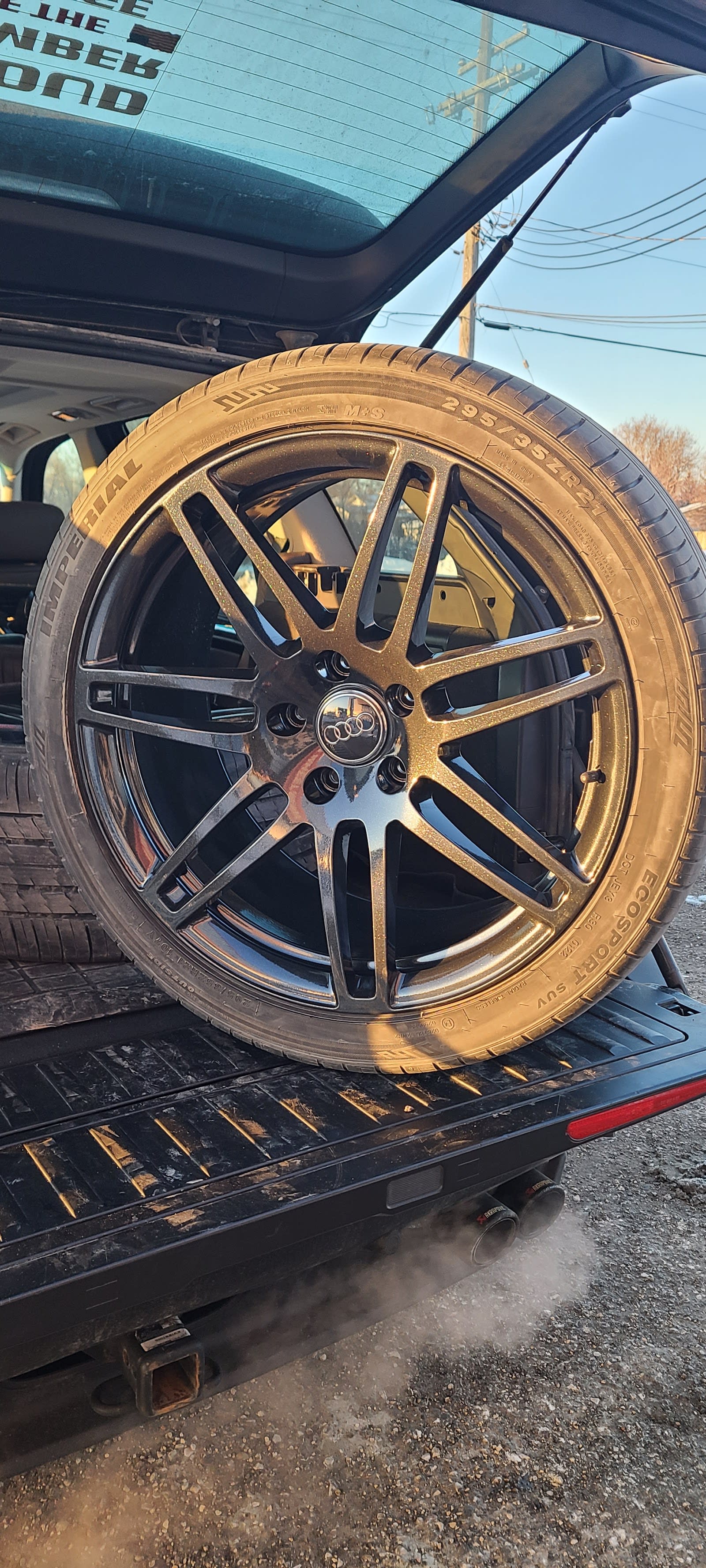 Custom powder-coated wheels finished at Winnipeg Wheel Works