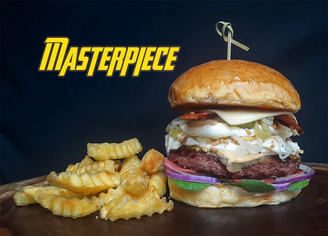 Smash burger artesanal do Ponto do Chef com queijo derretido, Maringá