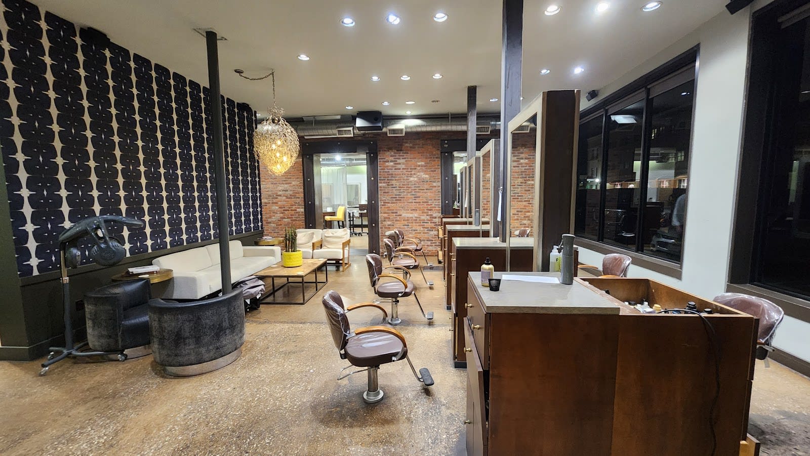 Haircut in progress at Osgood O'Neil Salon on Snider Plaza, Dallas
