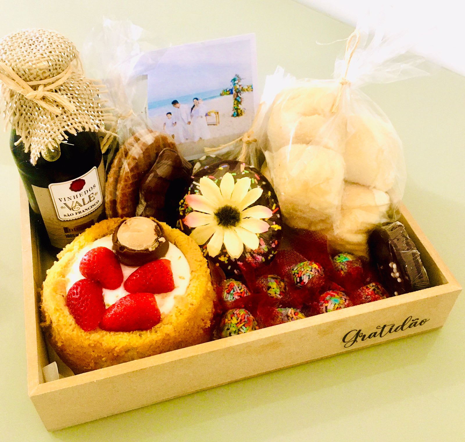 Presente preparado pela Doce Afeto Cestas, em Parnamirim, RN