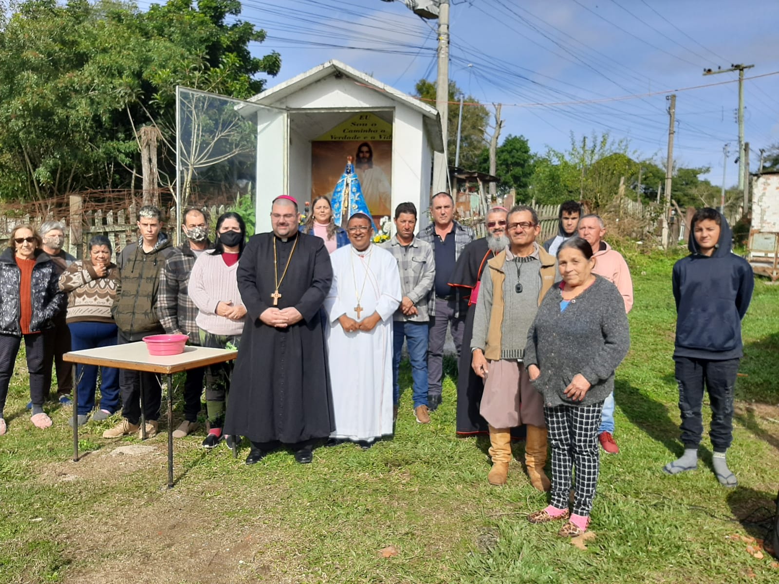 Ambiente de celebração do Frei Lucas Macieira, celebrante de casamentos em Minas Gerais