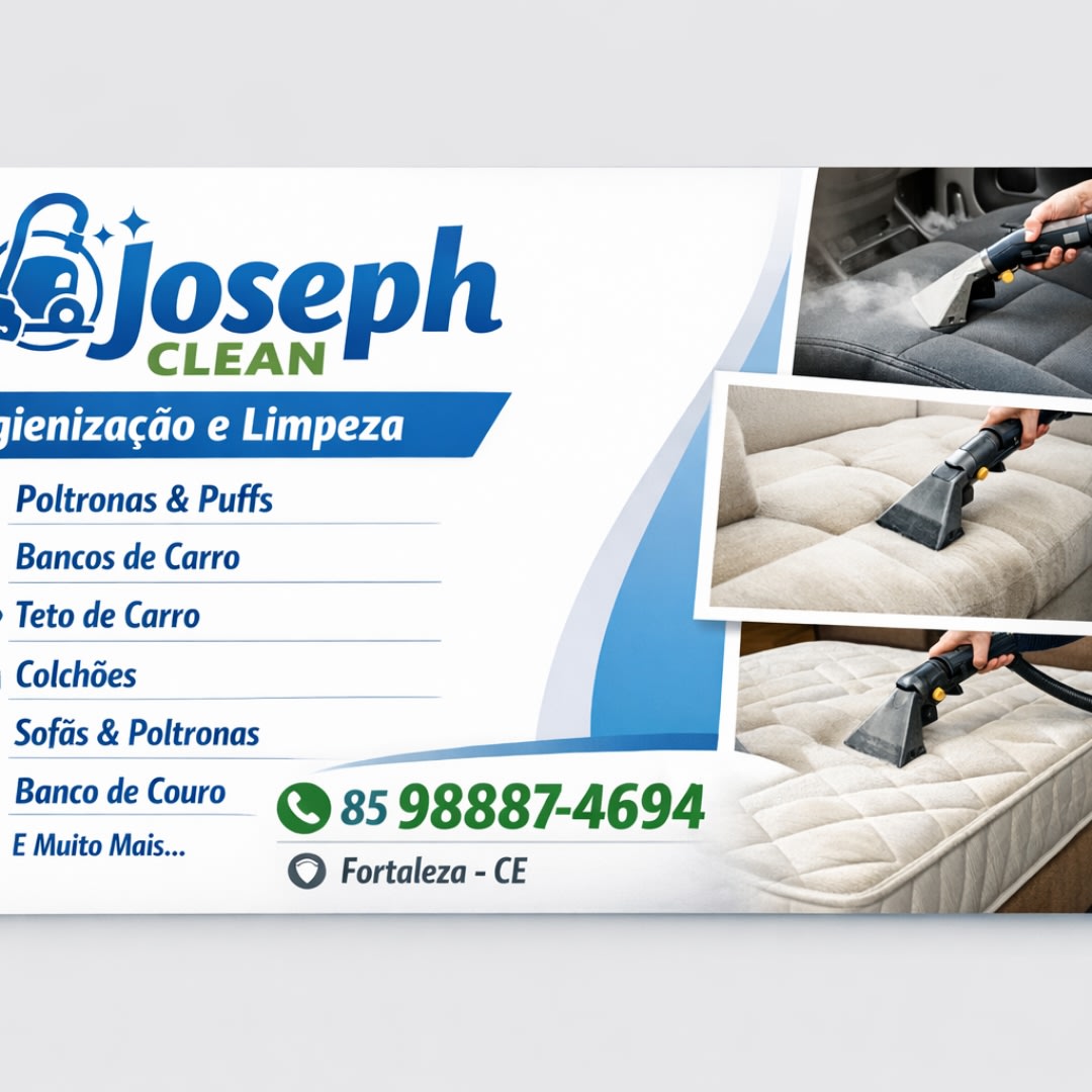 Higienização de sofá realizada pela Joseph Clean em Fortaleza