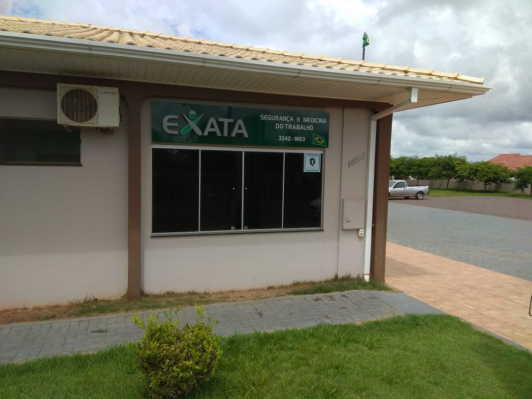 Estrutura da clínica Exata Segurança e Medicina do Trabalho em Corbélia, no Paraná