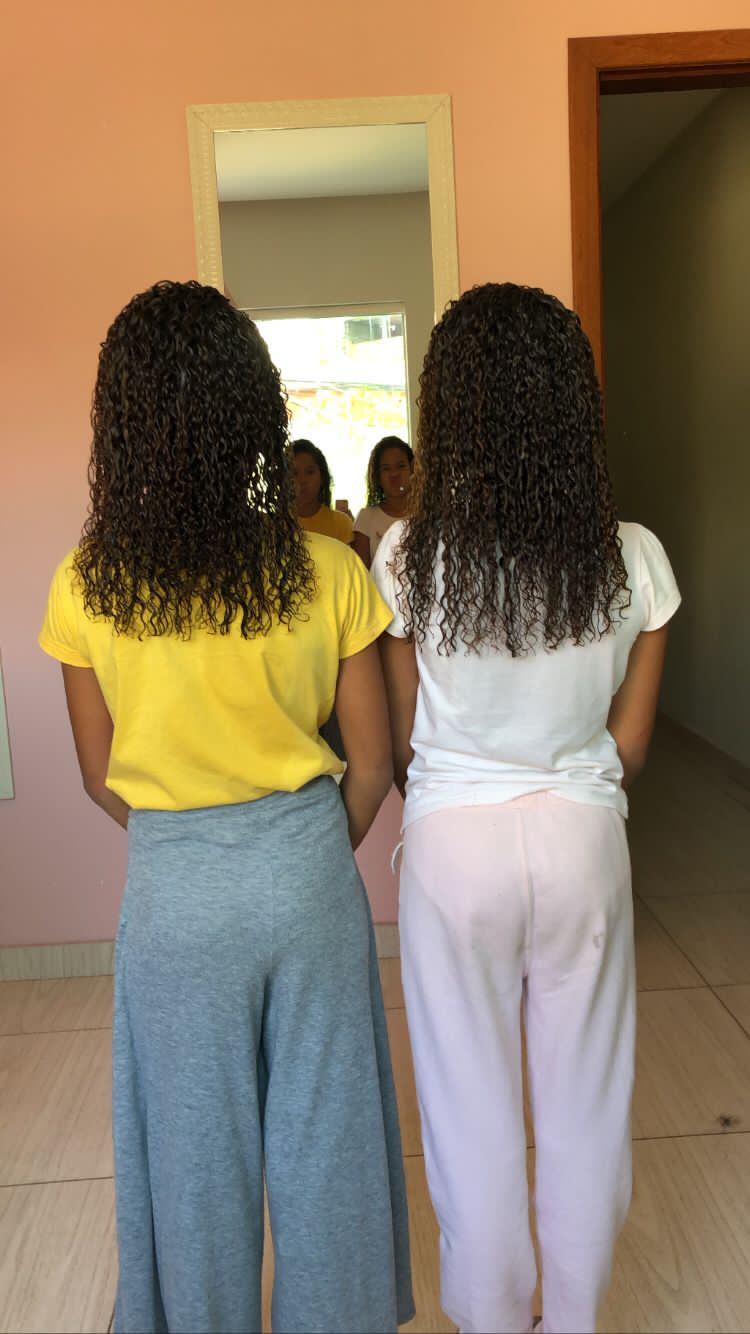 Cabelo finalizado no salão Brenda Peruchi Coiffeur, na Serra, ES
