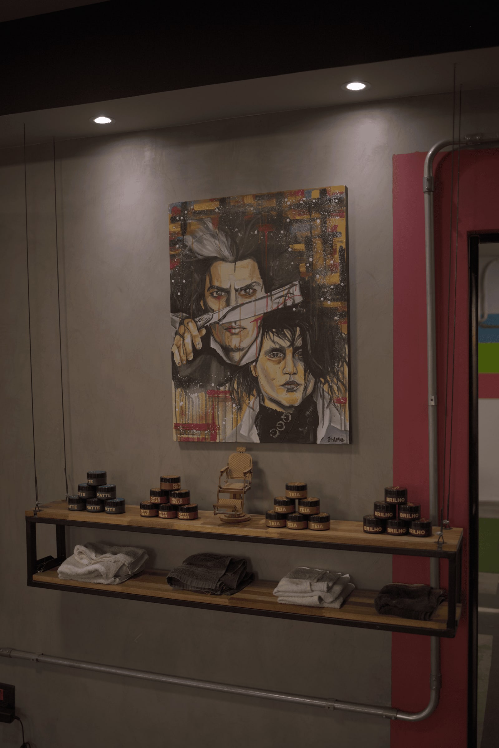 Ambiente acolhedor da Barbearia Jahu em Jaú, SP