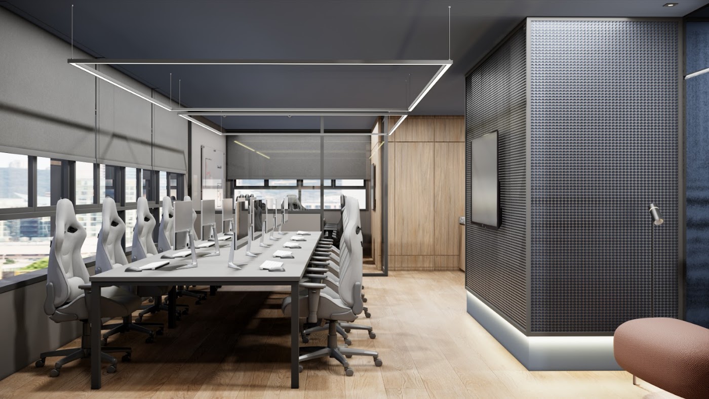 Espaço de coworking — projeto Mariela Cachulo Arquitetura