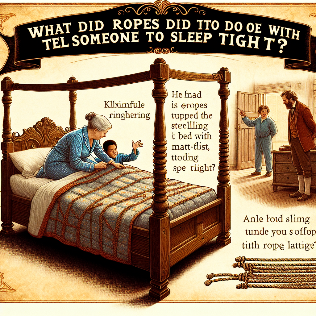 Sleep On Rope What did ropes have to do with telling someone to sleep tight? | UsefulBS