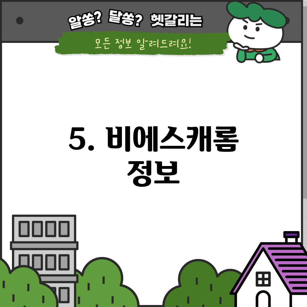 5. 비에스캐롬 정보