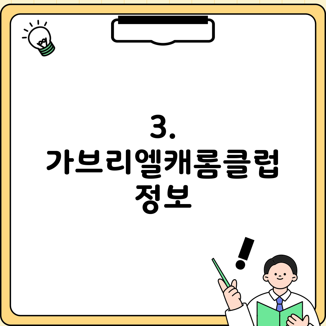 3. 가브리엘캐롬클럽 정보