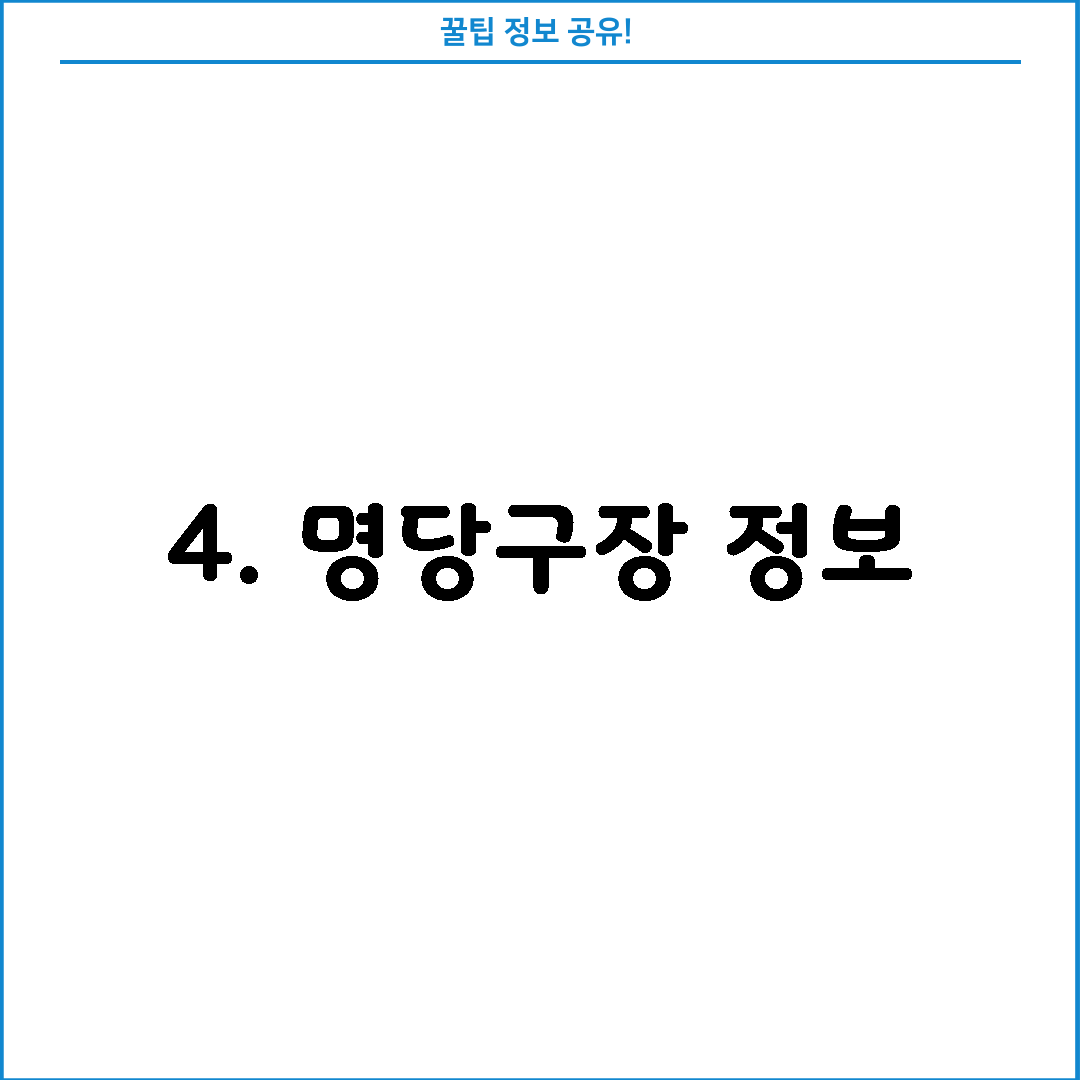 4. 명당구장 정보