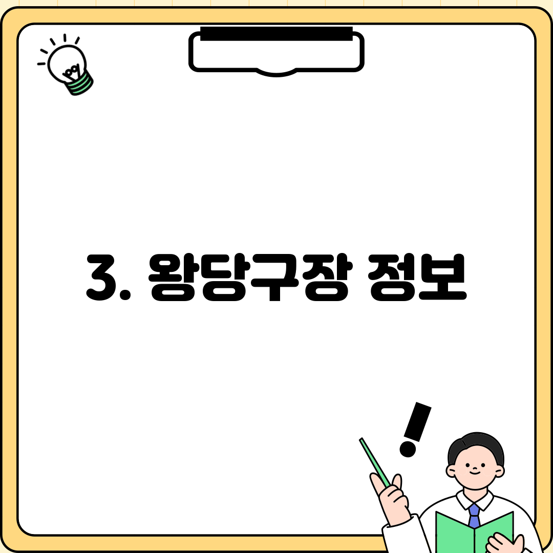 3. 왕당구장 정보