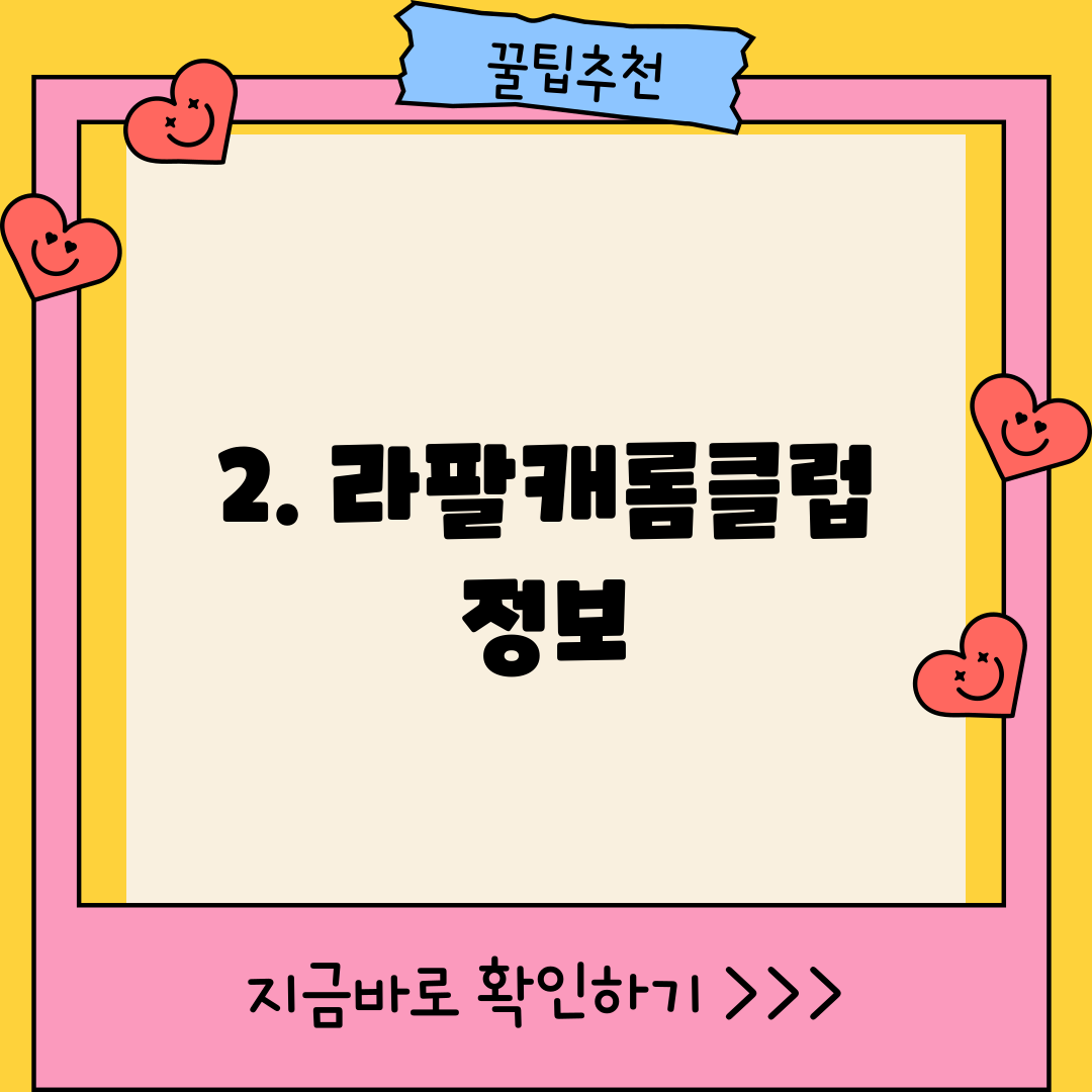 2. 라팔캐롬클럽 정보