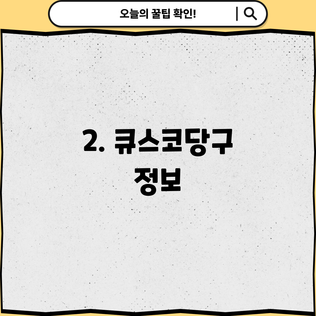 2. 큐스코당구 정보