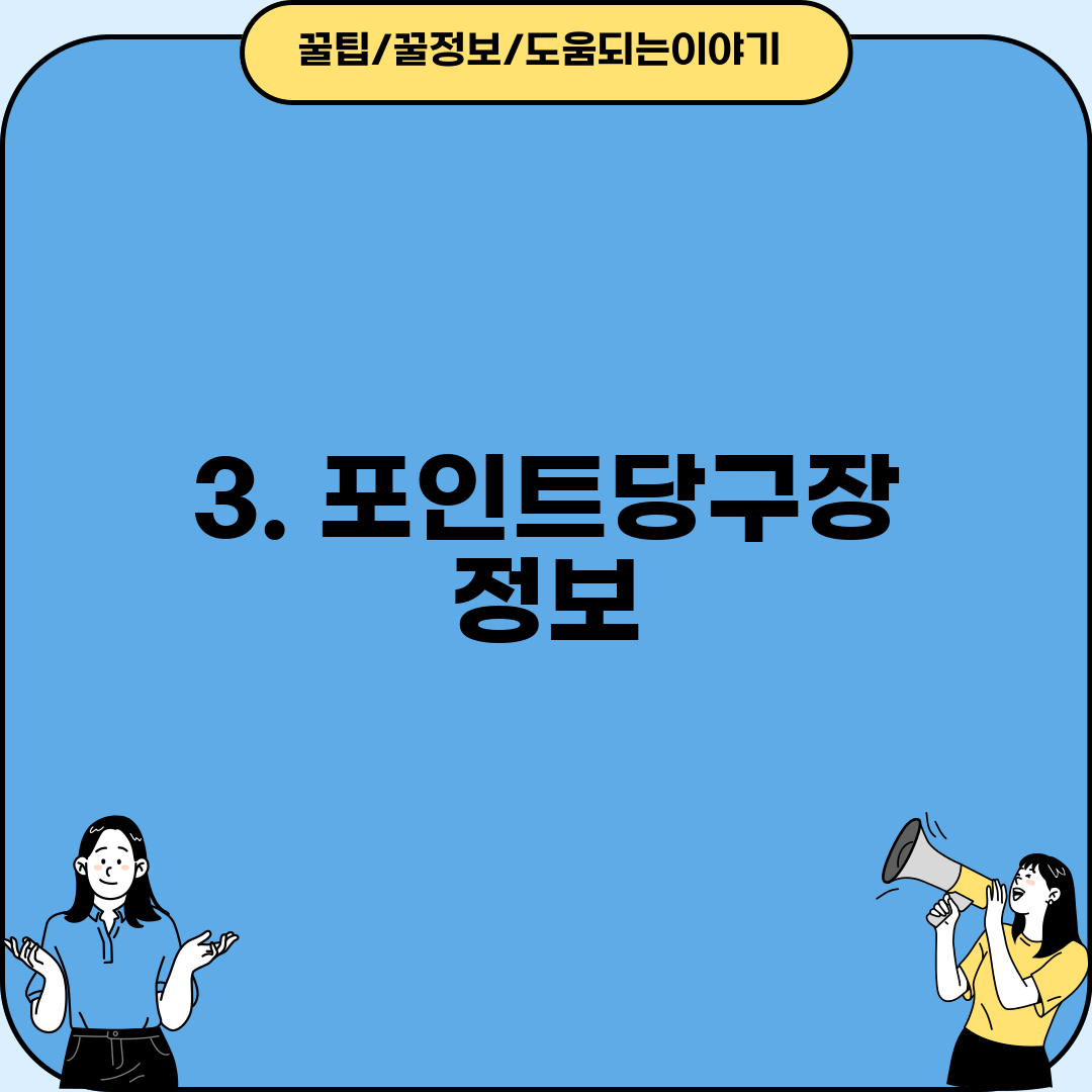 3. 포인트당구장 정보