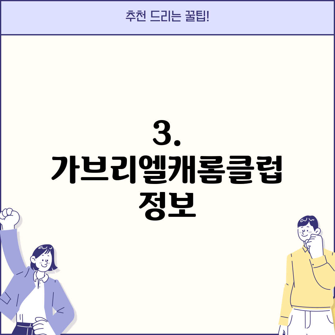 3. 가브리엘캐롬클럽 정보