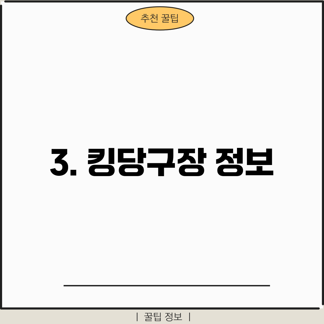 3. 킹당구장 정보