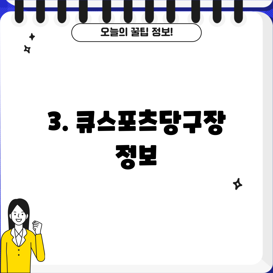 3. 큐스포츠당구장 정보