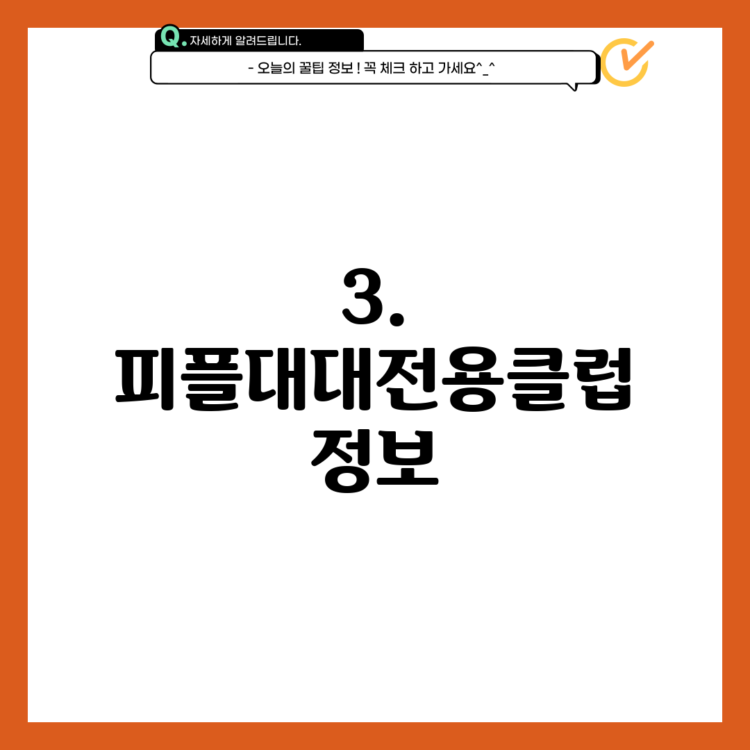 3. 피플대대전용클럽 정보