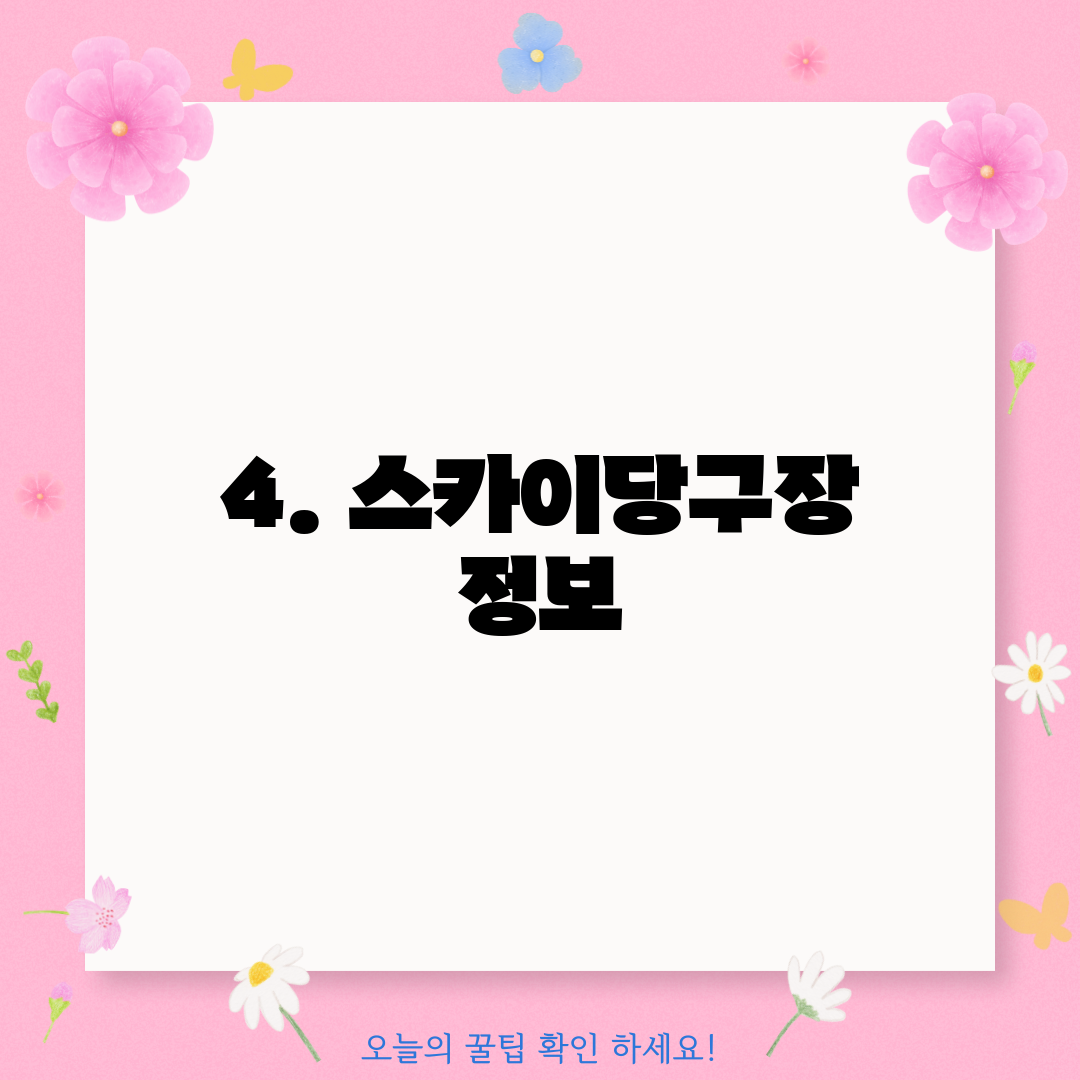 4. 스카이당구장 정보