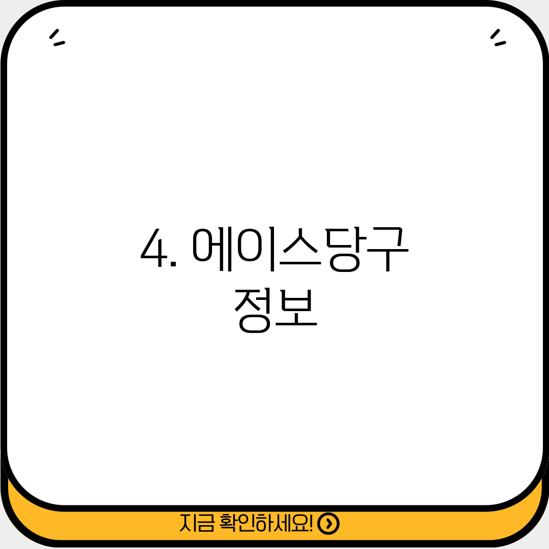 4. 에이스당구 정보
