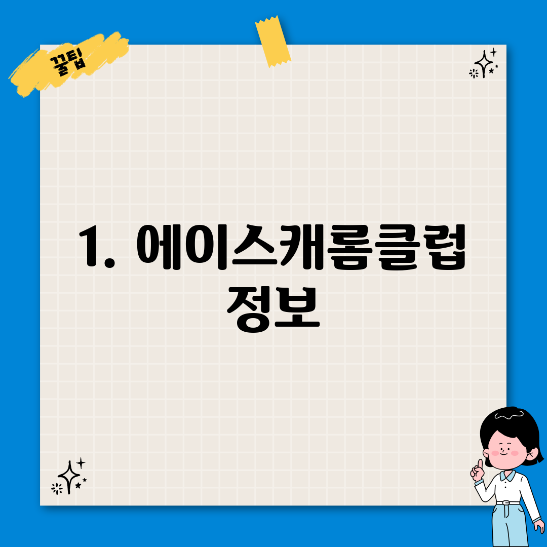 1. 에이스캐롬클럽 정보