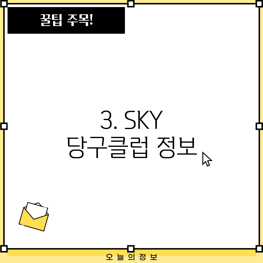 3. SKY 당구클럽 정보