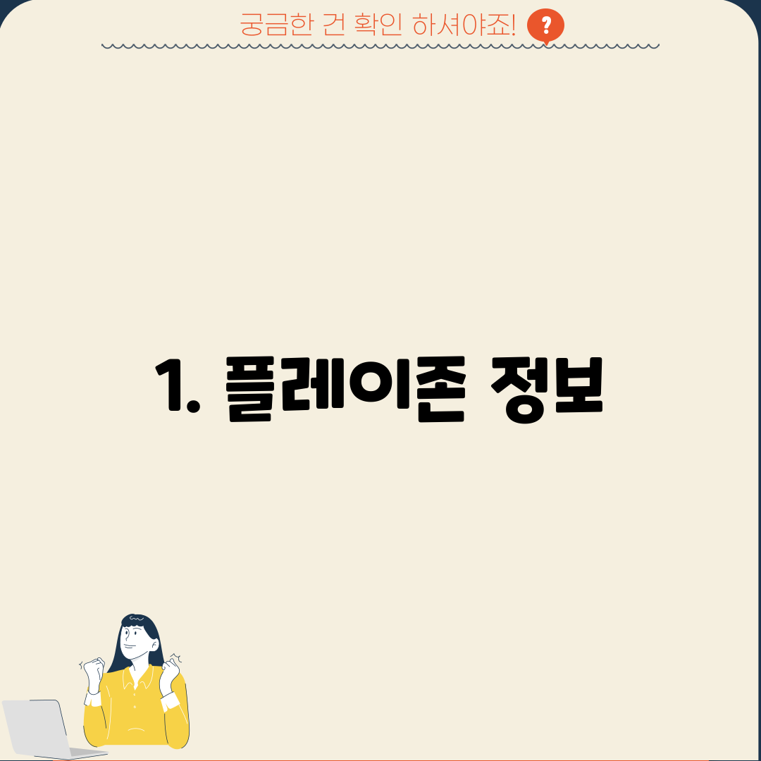 1. 플레이존 정보