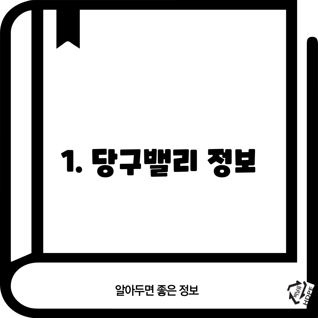 1. 당구밸리 정보