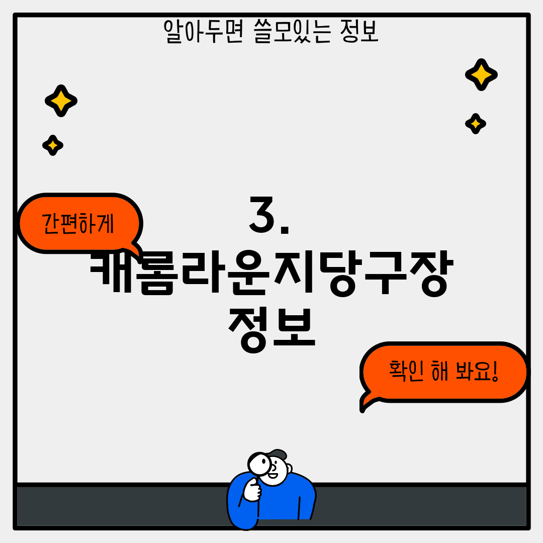 3. 캐롬라운지당구장 정보