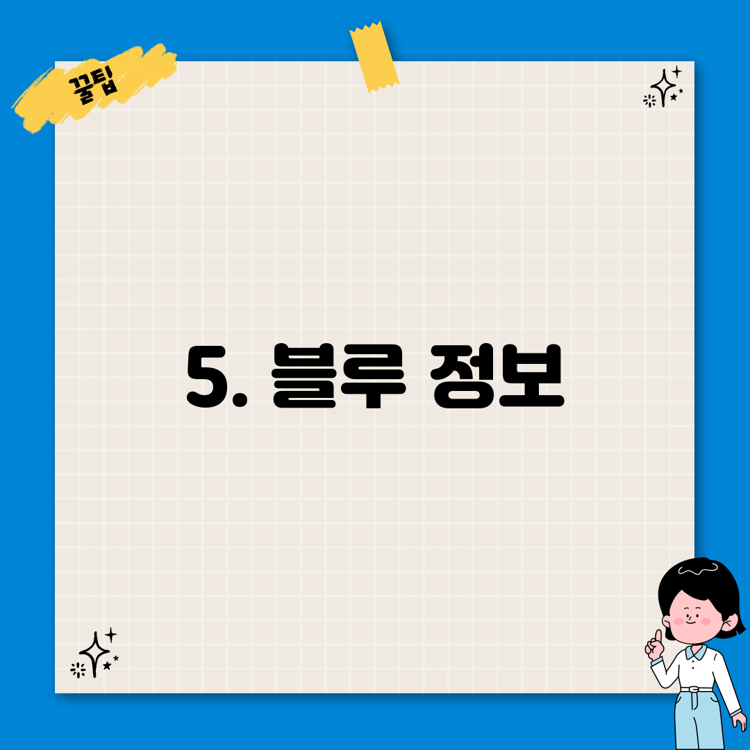 5. 블루 정보
